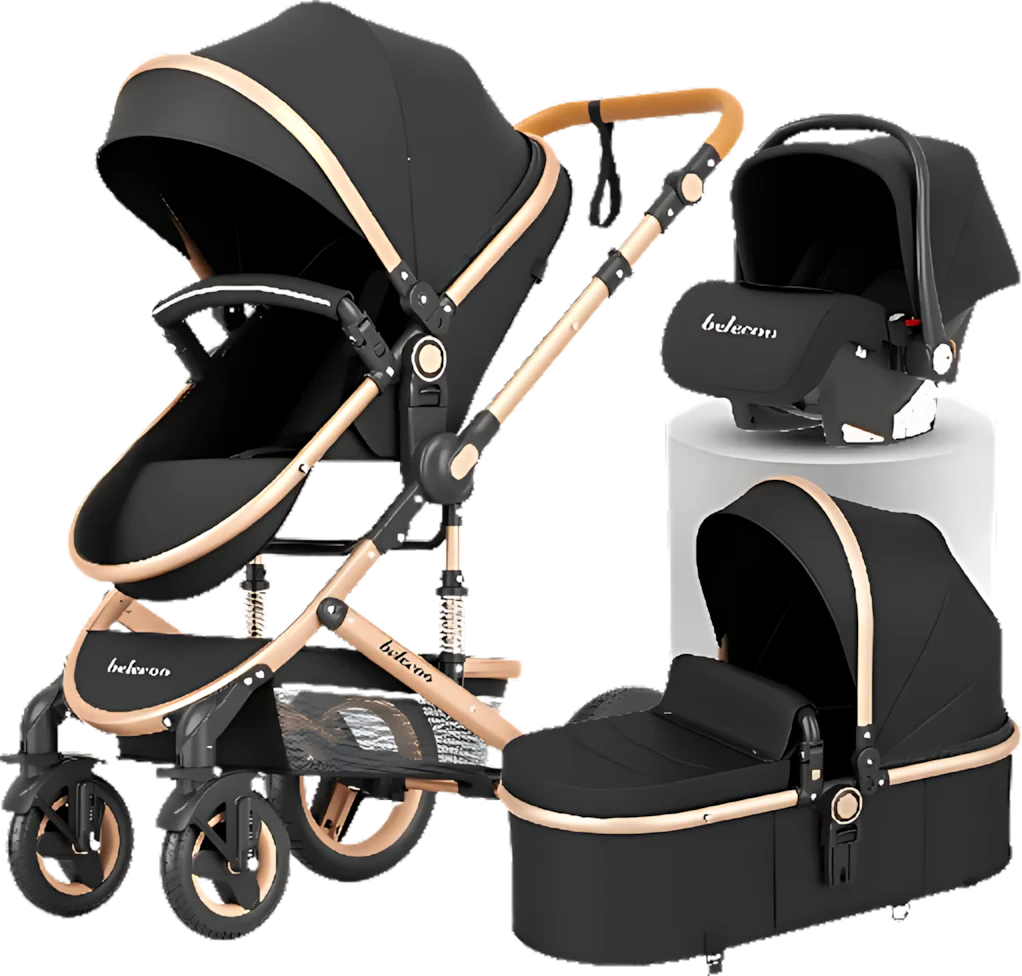 Belecoo kit 530W + Carseat - عربة اطفال+مقعد للسيارة