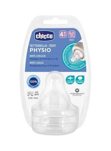 [0013772] Chicco TEATS PERFECT 5 4M+ FAST SIL 2 PCS