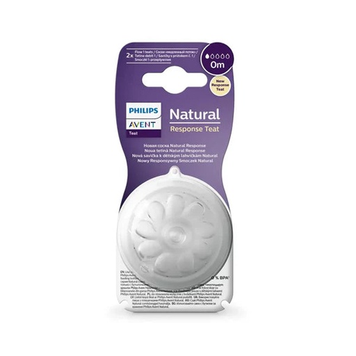 [0013823] Philips  Avent Natural Response Nipple Flow 1 (0M) - 2 Pack