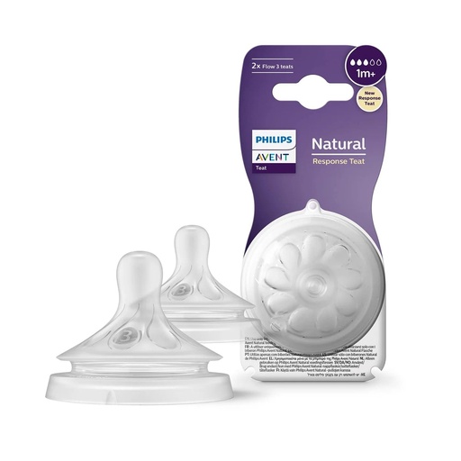 [0013825] Philips  Avent Natural Response Nipple Flow 3 (1M+) - 2 Pack